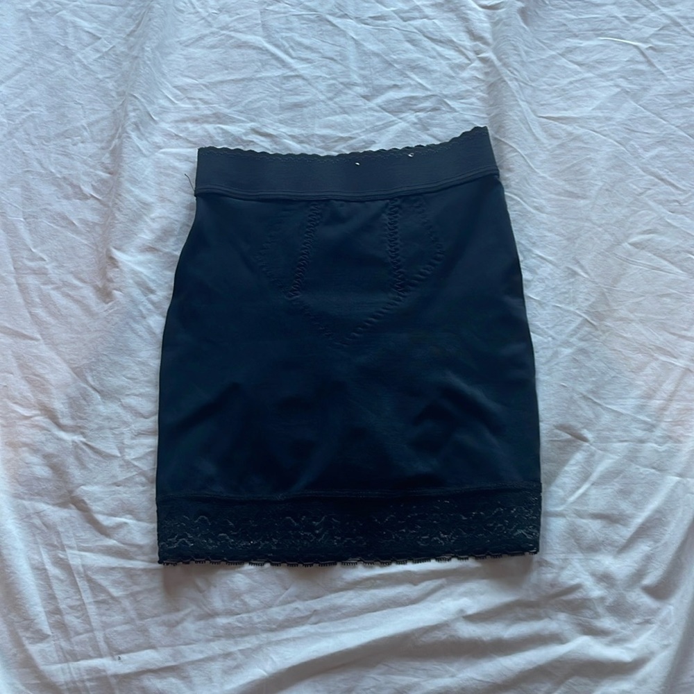 Cupid Brand Vintage Black Girdle With Built In Panty
